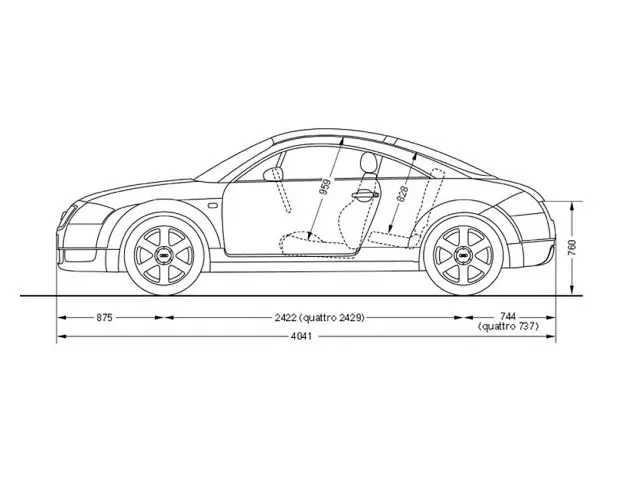 Audi TT MK1 (8N) - Dimensions